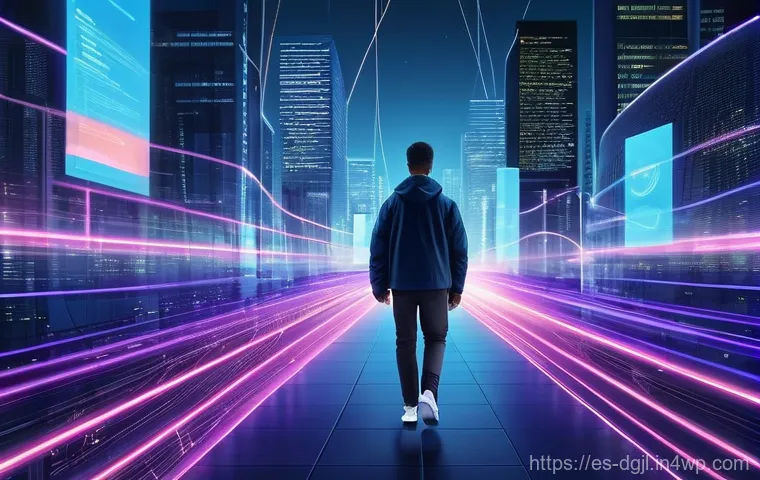 디지털 공유지의 소비자 권리 - **Prompt 2: The Ephemeral Nature of Digital Ownership**
    A medium shot of an adult individual (dr...