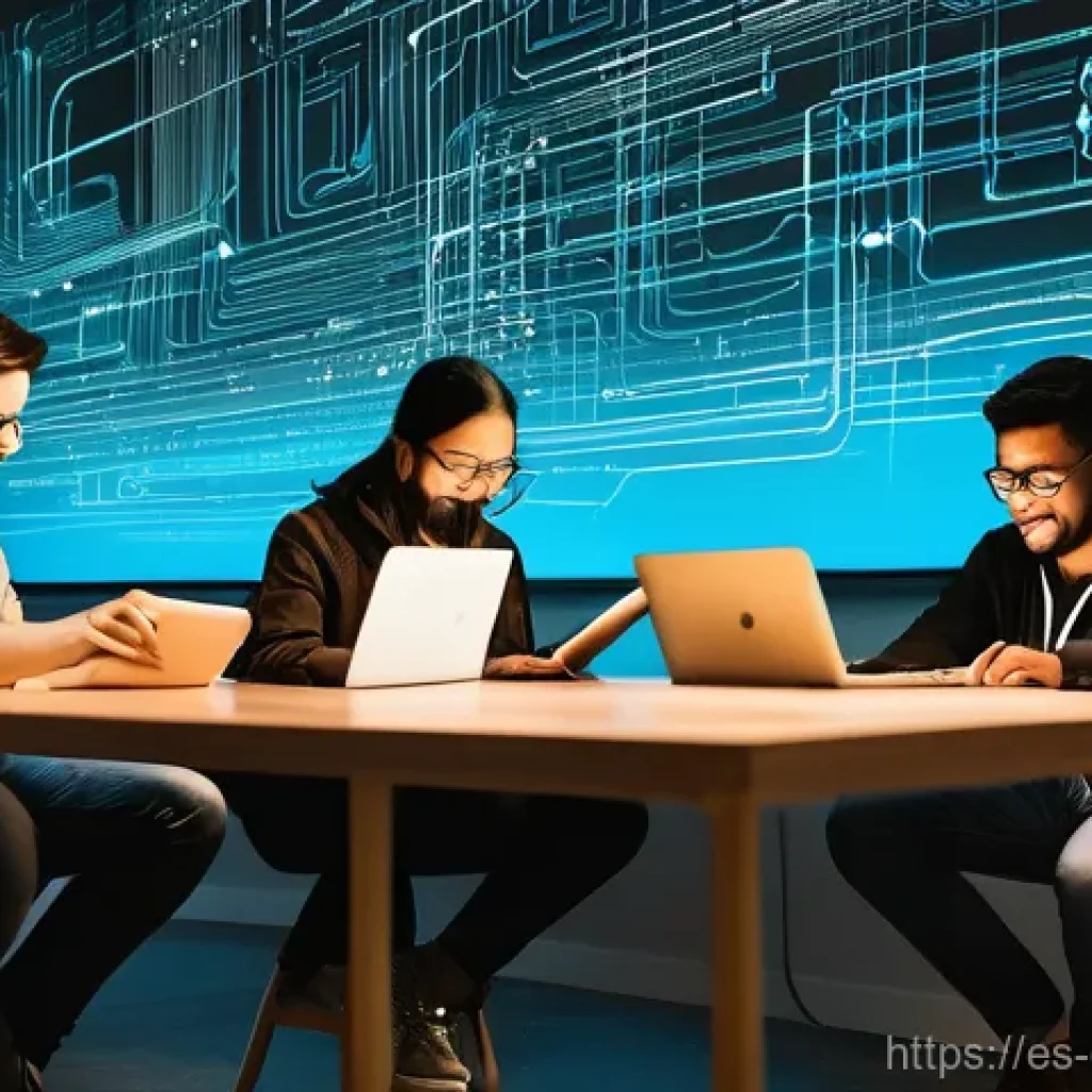 디지털 공유지와 공공 플랫폼 - **Prompt:** A vibrant, illustrative scene depicting the foundational nature of digital commons. Imag...