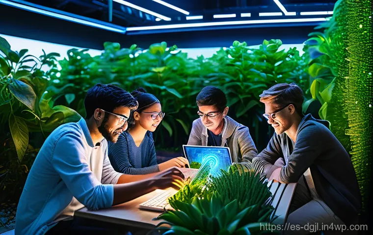 디지털 공유지와 혁신 생태계 - **Prompt:** A diverse group of people of various ages (15 and older), representing different culture...