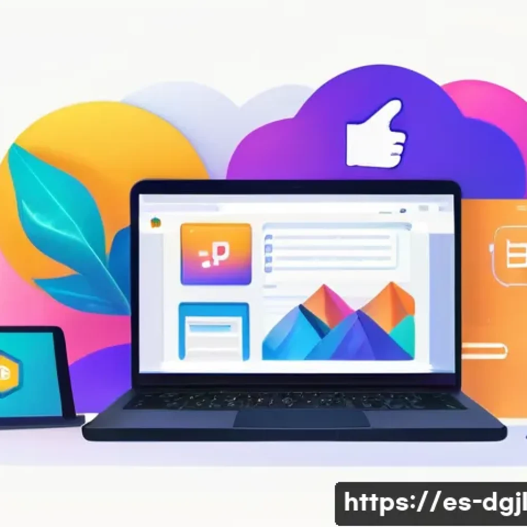 디지털 공유지의 커뮤니티 형성 방법 - A vibrant digital community workspace showcasing diverse Hispanic users collaborating on laptops and...