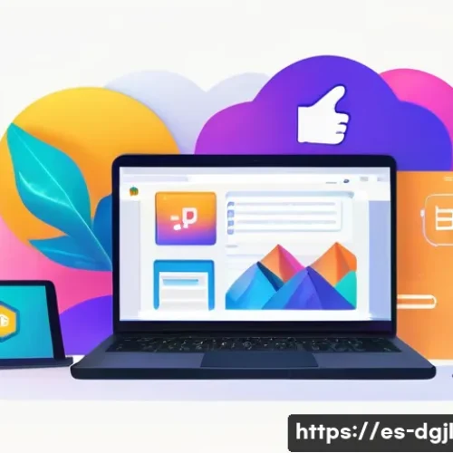 디지털 공유지의 커뮤니티 형성 방법 - A vibrant digital community workspace showcasing diverse Hispanic users collaborating on laptops and...